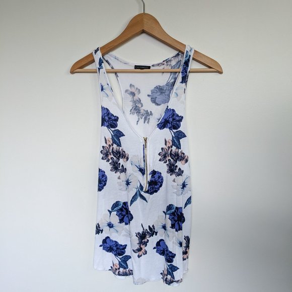 Dynamite Floral Zipper Tank Top - Picture 4 of 4
